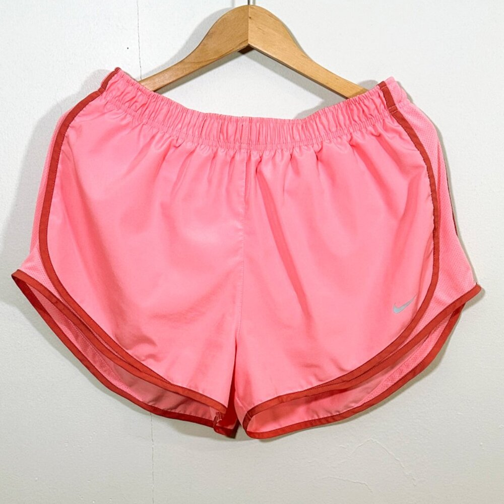 Nike Dri Fit Tempo Running Shorts Womens XLg Peach & Dusty Rose Training Gym